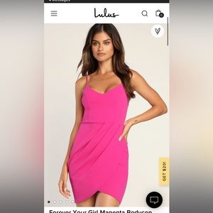 Lulu’s Forever Your Girl Magenta Bodycon Dress